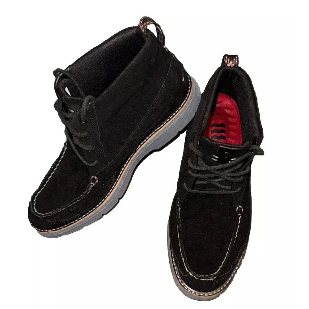 Sperry Top Sider Chukka Plushwave Boot Black Suede Dress Casual Men's 9 EU 42